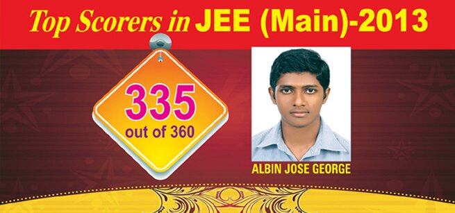 Top scores in JEE (Main) 2013